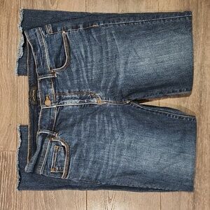 Ann Taylor Dark Blue Cropped Ankle Jeans